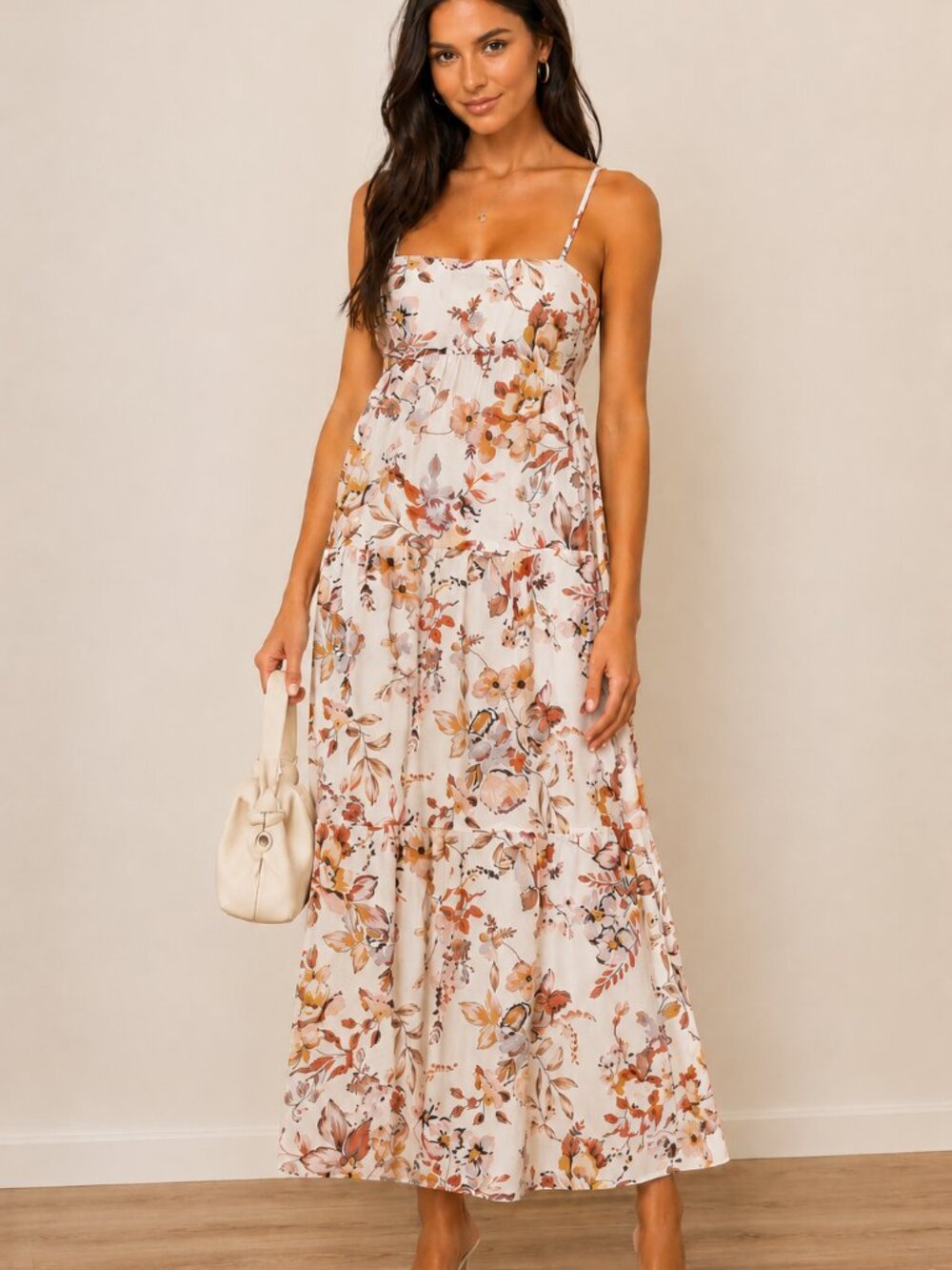 NWT Bardot Floral Flow Dress Spaghetti Strap 100% Cotton Dress Size 10 Open Back